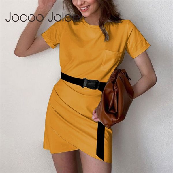 women solid t shirt casual sleeve o neck bandage mini loose irregular short dress with belt 210416, Black;gray
women solid t shirt casual sleeve o neck bandage mini loose irregular short dress with belt 210416, Black;gray