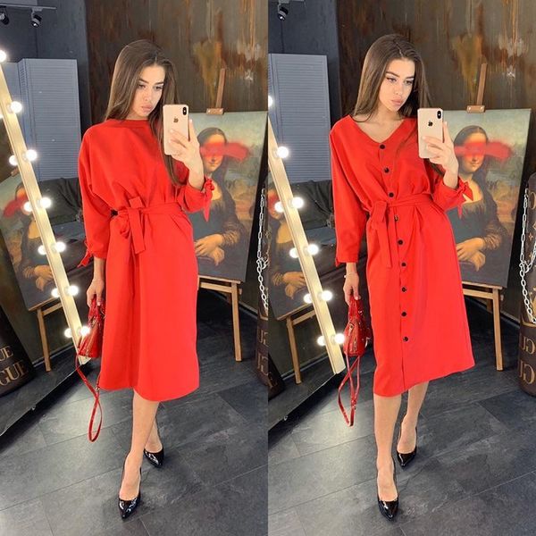 casual dresses dabourfeel backless button sashes wrist bow loose dress women o-neck long sleeve midi party club fashion a5uw, Black;gray
casual dresses dabourfeel backless button sashes wrist bow loose dress women o-neck long sleeve midi party club fashion a5uw, Black;gray