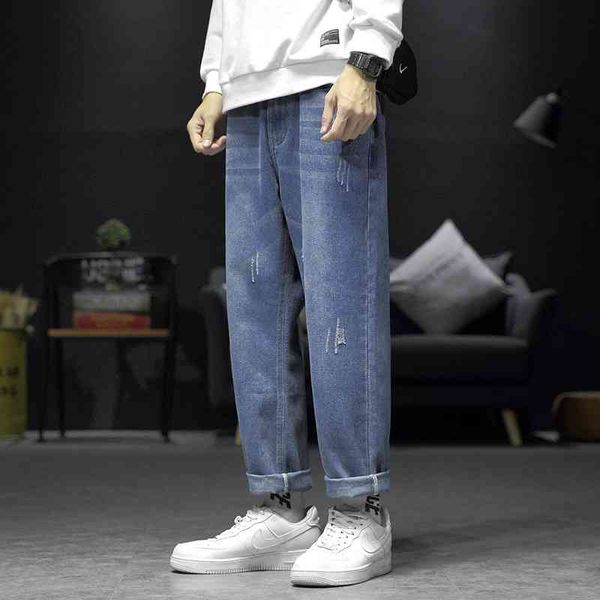 2021 jeans autumn and winter new fashion men's korean casual elastic straight tube trend long pants, Black
2021 jeans autumn and winter new fashion men's korean casual elastic straight tube trend long pants, Black