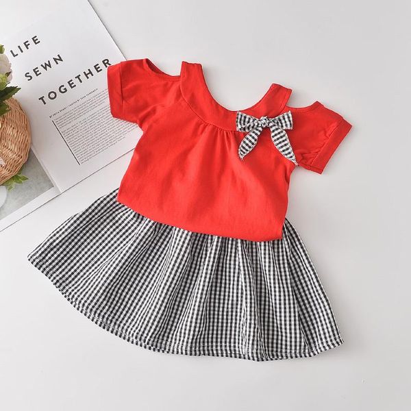 clothing sets girls clothes set 2021 casual summer kids suit bowtie tshirt and plaid skirt 2pcs outfits children 2-6y, White
clothing sets girls clothes set 2021 casual summer kids suit bowtie tshirt and plaid skirt 2pcs outfits children 2-6y, White