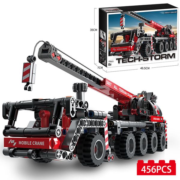 Red Rough Terrain Crane Building Kit Red Technical Crane Car Construction Engineering Truck for Kids
Red Rough Terrain Crane Building Kit Red Technical Crane Car Construction Engineering Truck for Kids