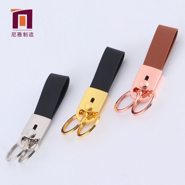 factory double leather car waist hanging men's key ring
factory double leather car waist hanging men's key ring