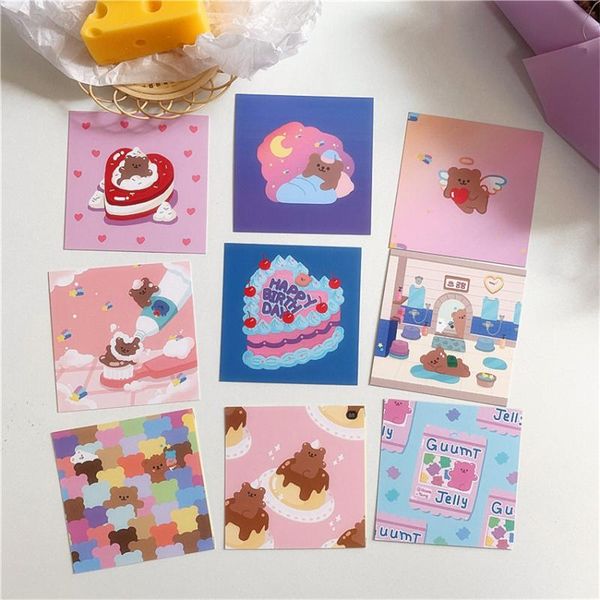card holders cartoon cute cake bear decorative pictures waterproof double sided kawaii color poster diy wall sticker home decor 9 sheets, Brown;gray
card holders cartoon cute cake bear decorative pictures waterproof double sided kawaii color poster diy wall sticker home decor 9 sheets, Brown;gray