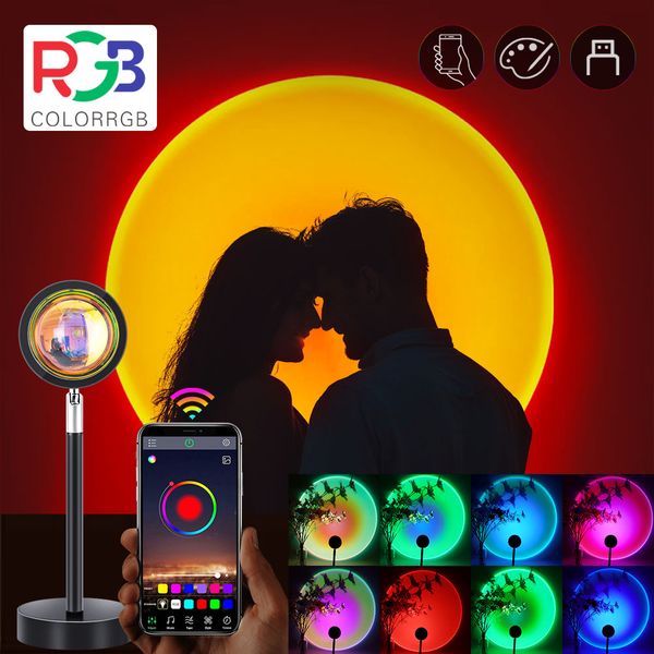 colorrgb phone app control changing sunset lamp projection180 degree rotation romantic sunset rainbow lighthello
colorrgb phone app control changing sunset lamp projection180 degree rotation romantic sunset rainbow lighthello