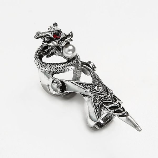 gothic punk ring dragon skull joint knuckle full finger ring statement jewelry party club charm knuckle rings, Golden;silver
gothic punk ring dragon skull joint knuckle full finger ring statement jewelry party club charm knuckle rings, Golden;silver