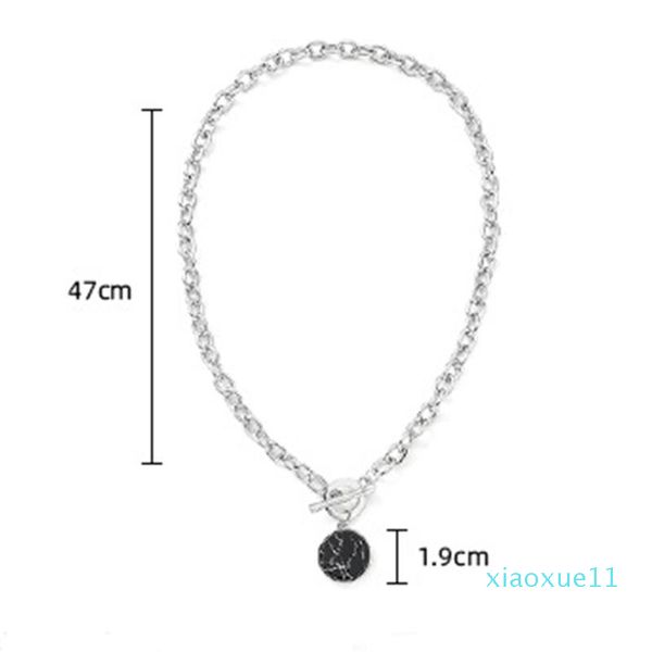 link chain necklace women collar statement choker necklaces for round marble pendants punk jewelry pendant, Silver
link chain necklace women collar statement choker necklaces for round marble pendants punk jewelry pendant, Silver