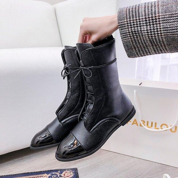 boots mid-tube black british head low-heeled thick-heeled flat female motorcycle short fashion trend
boots mid-tube black british head low-heeled thick-heeled flat female motorcycle short fashion trend