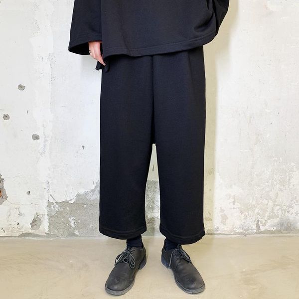 men elastic waist loose casual wide leg pants male japan streetwear hip hop gothic harem trousers joggers sweatpants mid flat men's, Black
men elastic waist loose casual wide leg pants male japan streetwear hip hop gothic harem trousers joggers sweatpants mid flat men's, Black