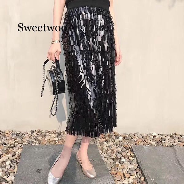 skirts sweetwoo 2021 autumn winter tassel sequins fashion beading knee-length empire club christmas, Black
skirts sweetwoo 2021 autumn winter tassel sequins fashion beading knee-length empire club christmas, Black