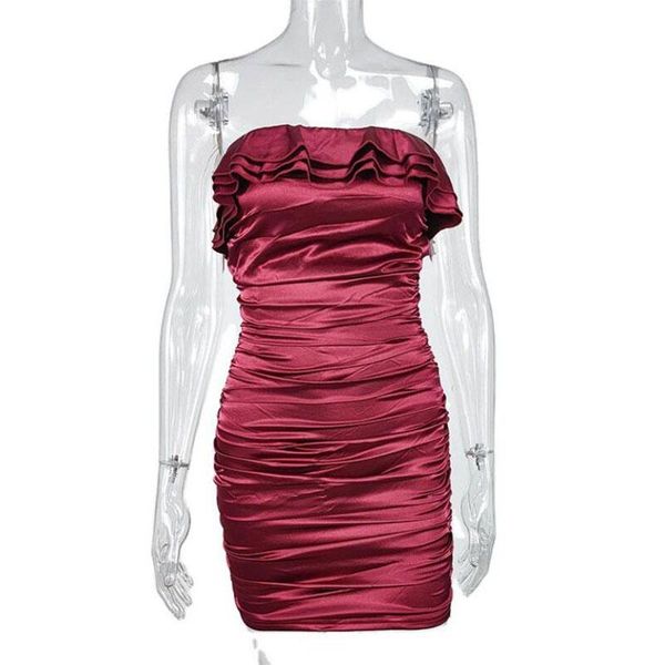 burgundy women short dress ruffles tiered strapless backless sheath slim mini lady club party wear dresses casual, Black;gray
burgundy women short dress ruffles tiered strapless backless sheath slim mini lady club party wear dresses casual, Black;gray