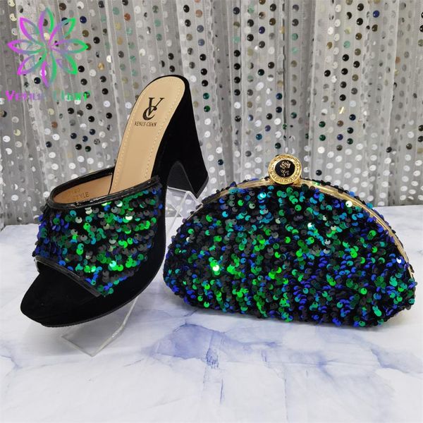 dress shoes light green color mature style african women and bag to match set high heels party for wedding, Black
dress shoes light green color mature style african women and bag to match set high heels party for wedding, Black