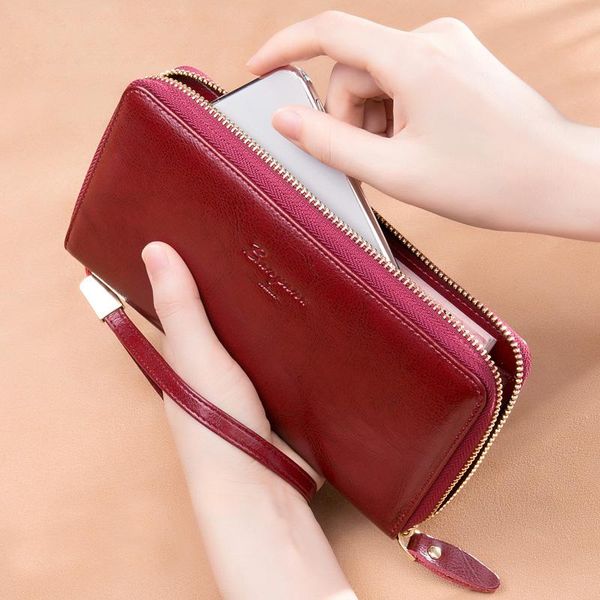 wallets wallet women genuine leather coin purse female long womens lady card holder handy money bag and phone, Red;black
wallets wallet women genuine leather coin purse female long womens lady card holder handy money bag and phone, Red;black