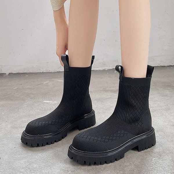 boots 2021 women fashion knitted sock platform elastic mesh keep warm low heels booties vintage leisure comfort shoes winter, Black
boots 2021 women fashion knitted sock platform elastic mesh keep warm low heels booties vintage leisure comfort shoes winter, Black