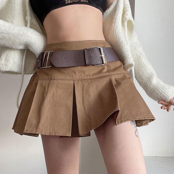 vintage design women skirts with belt high waist solid pleated summer club style mini all match female clothing, Black
vintage design women skirts with belt high waist solid pleated summer club style mini all match female clothing, Black