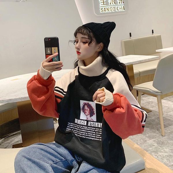 hoodies hoodies women turtleneck printed simple all-match harajuku korean soft womens long style sweatshirts fashion clothing patch, Black
hoodies hoodies women turtleneck printed simple all-match harajuku korean soft womens long style sweatshirts fashion clothing patch, Black
