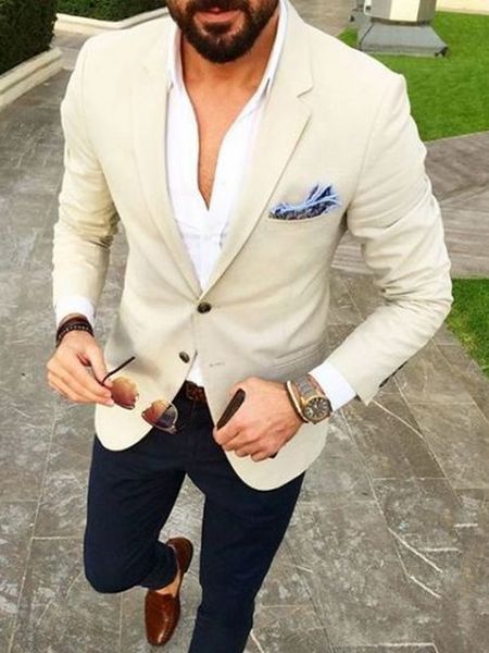 men's suits & blazers latest coat pant designs casual beige men blazer tuxedos navy blue pants spring summer wedding party prom st, White;black
men's suits & blazers latest coat pant designs casual beige men blazer tuxedos navy blue pants spring summer wedding party prom st, White;black