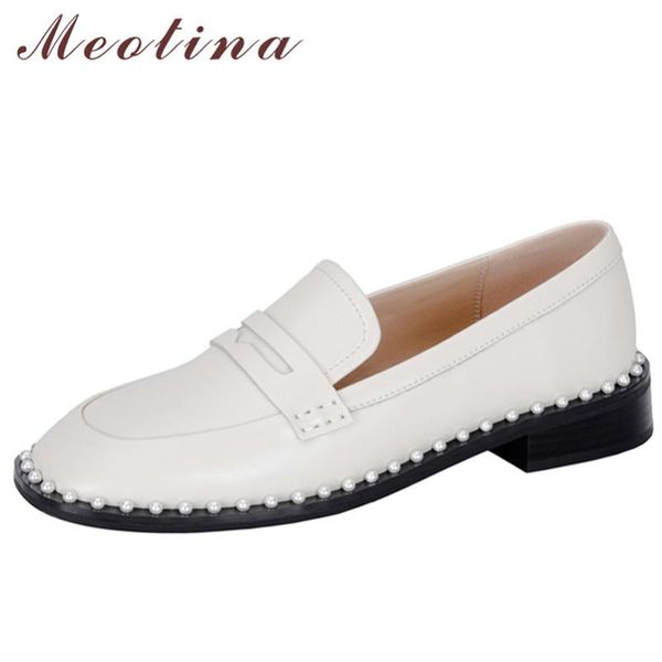 dress shoes meotina natural genuine leather women square toe pumps pearl med heels fashion thick heel female footwear beige size 33-40, Black
dress shoes meotina natural genuine leather women square toe pumps pearl med heels fashion thick heel female footwear beige size 33-40, Black