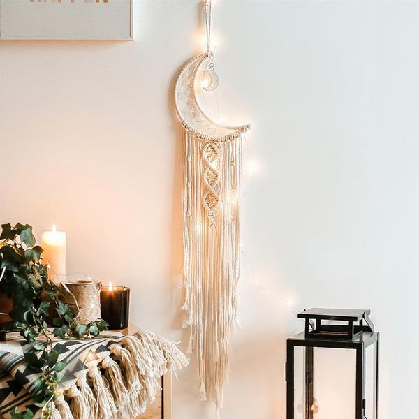 tapestries moon-shaped dream catcher cotton rope woven ornaments wall bohemian chic decor hanging exquisite decoration
tapestries moon-shaped dream catcher cotton rope woven ornaments wall bohemian chic decor hanging exquisite decoration