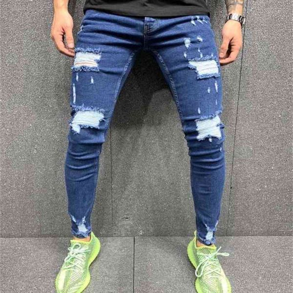 Fashion Jeans Men' Denim Trousers with Holes, White Grinding and Slim Fitting, Fashionable Casual Leggings Nk121, Deep blue
Fashion Jeans Men' Denim Trousers with Holes, White Grinding and Slim Fitting, Fashionable Casual Leggings Nk121, Deep blue