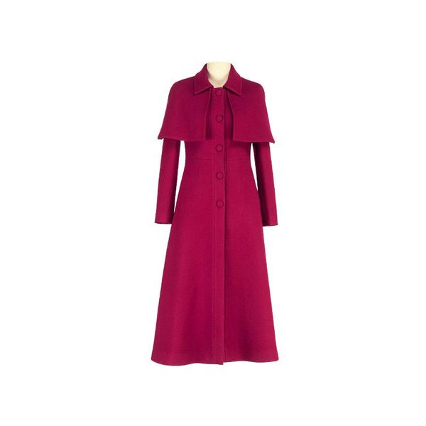 women's wool & blends chic design women long cloak coat autumn elegant single breasted with belt spring wear, Black
women's wool & blends chic design women long cloak coat autumn elegant single breasted with belt spring wear, Black