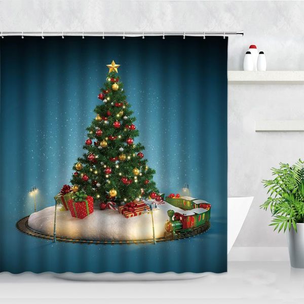 shower curtains year blue curtains, green christmas pine tree branch hanging bells, gifts and train beside, bathroom decor with hooks
shower curtains year blue curtains, green christmas pine tree branch hanging bells, gifts and train beside, bathroom decor with hooks