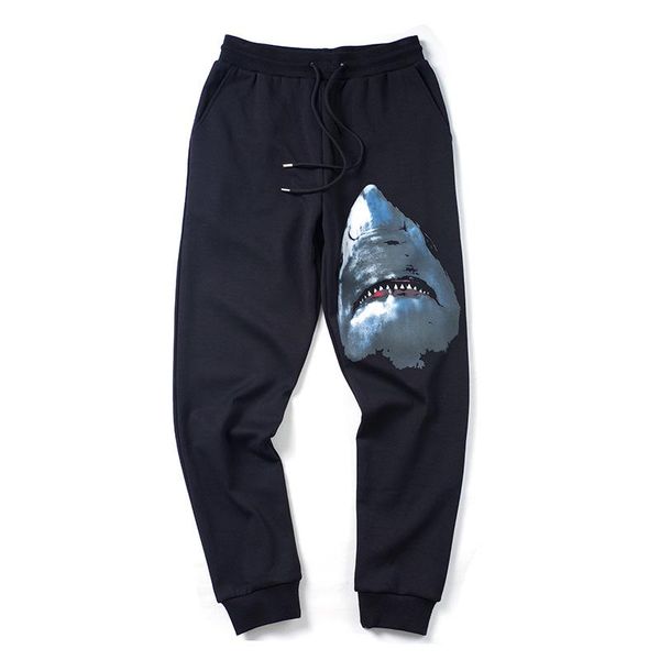 famous men's designer pants trousers european american personality shark pure cotton men and women loose autumn black s-xxl size
famous men's designer pants trousers european american personality shark pure cotton men and women loose autumn black s-xxl size