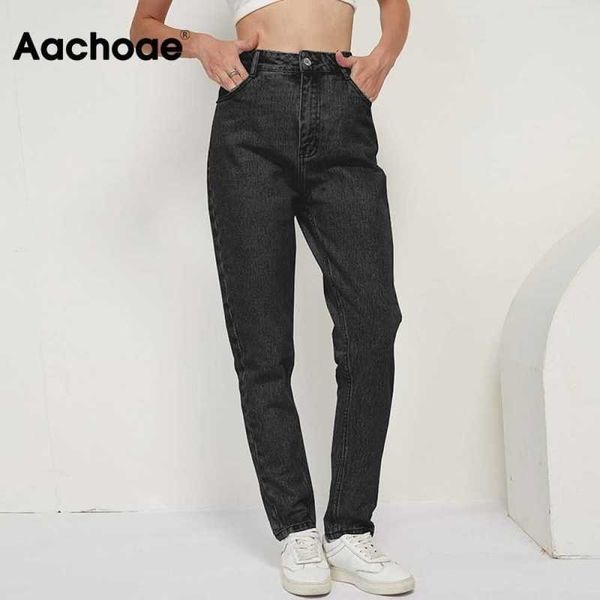 aachoae fashion 100% cotton mom jeans women high waist solid pockets cowboy pants zipper fly long denim pencil trousers 210927, Blue
aachoae fashion 100% cotton mom jeans women high waist solid pockets cowboy pants zipper fly long denim pencil trousers 210927, Blue