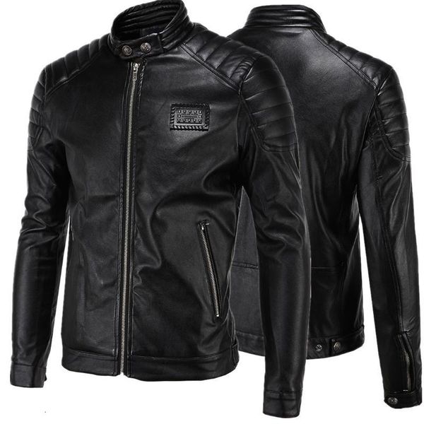 men's fur & faux fashion temperament leather clothing kari simple motorcycle slim stand collar large size 0in6, Black
men's fur & faux fashion temperament leather clothing kari simple motorcycle slim stand collar large size 0in6, Black