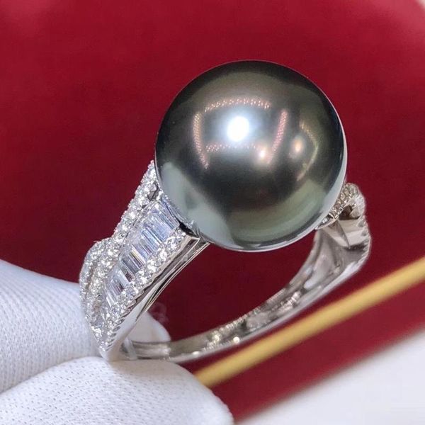 cluster rings d325 pearl ring solid 14k white gold 11-12mm natural ocean sea tahiti black pearls female's for women fine gifts, Golden;silver
cluster rings d325 pearl ring solid 14k white gold 11-12mm natural ocean sea tahiti black pearls female's for women fine gifts, Golden;silver