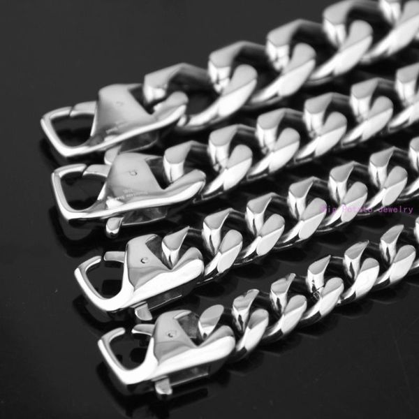 fashion 13/15/17/19mm wide silver color cuban curb link chain stainless steel bracelet cool men's cuff jewelry 7-11inch link,, Black
fashion 13/15/17/19mm wide silver color cuban curb link chain stainless steel bracelet cool men's cuff jewelry 7-11inch link,, Black