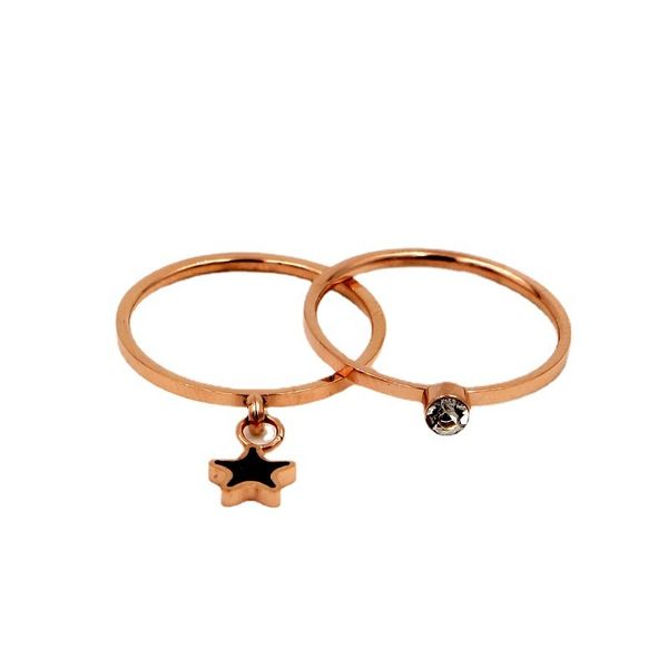 j1-101 korean two in one black five pointed star single diamond set rose gold ring, personalized versatile titanium steel ring, Silver
j1-101 korean two in one black five pointed star single diamond set rose gold ring, personalized versatile titanium steel ring, Silver