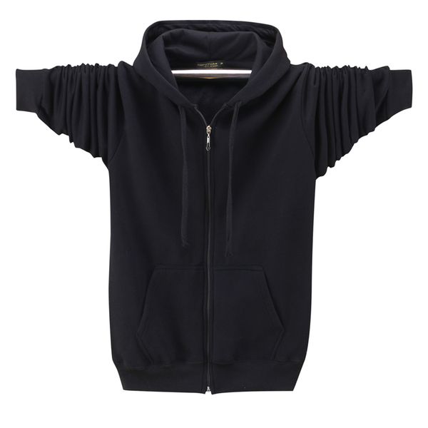 men's hoodies spring and autumn zipper large cardigan plush casual sweater hooded fashion long sleeve student sports hoodie, Black
men's hoodies spring and autumn zipper large cardigan plush casual sweater hooded fashion long sleeve student sports hoodie, Black