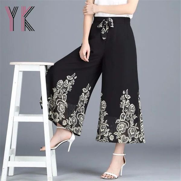 women's pants & capris plus size floral print sashes lace up wide leg mom summer women chiffon cropped trousers loose elegant back elas, Black;white
women's pants & capris plus size floral print sashes lace up wide leg mom summer women chiffon cropped trousers loose elegant back elas, Black;white