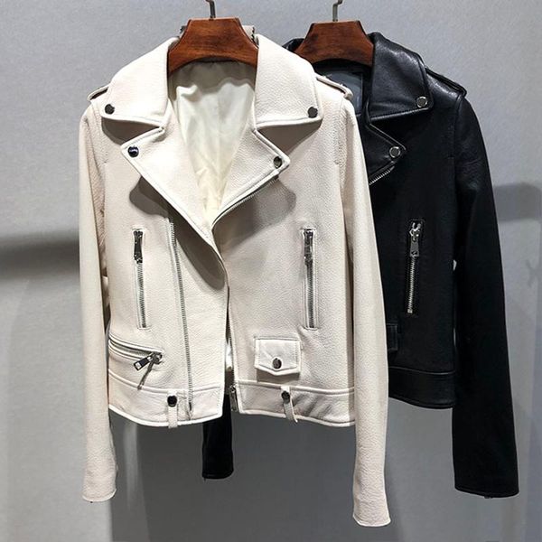 women's leather & faux casual wholesale regular fit zip up moto biker jacket high street outwear girls motorcycle genuine lambskin, Black
women's leather & faux casual wholesale regular fit zip up moto biker jacket high street outwear girls motorcycle genuine lambskin, Black