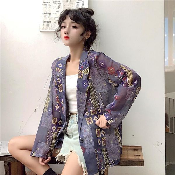 women's jackets summer style sunscreen coats long sleeve clothing thin loose print open stitch hipster fashion brand women, Black;brown
women's jackets summer style sunscreen coats long sleeve clothing thin loose print open stitch hipster fashion brand women, Black;brown