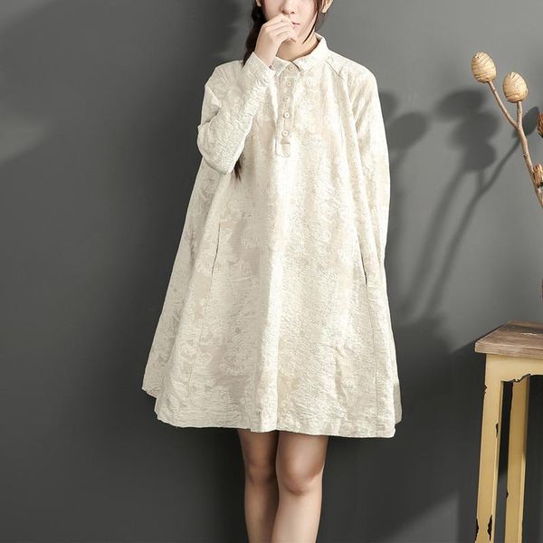 casual dresses women autumn winter cotton line shirt dress ladies clothes liberal arts plus size long sleeve, Black;gray
casual dresses women autumn winter cotton line shirt dress ladies clothes liberal arts plus size long sleeve, Black;gray
