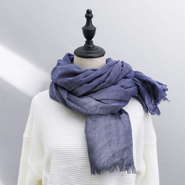 scarves winter literary scarf women's cotton, linen, japanese and korean solid color shawl wholesale linen two-color, Blue;gray
scarves winter literary scarf women's cotton, linen, japanese and korean solid color shawl wholesale linen two-color, Blue;gray