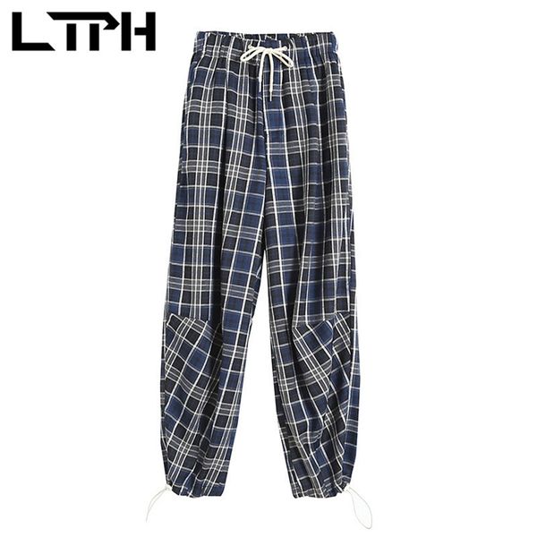 ltph vintage plaid pants women high waist drawstring trousers loose stitching bloomers fashion casual sweatpants spring 210423, Black;white
ltph vintage plaid pants women high waist drawstring trousers loose stitching bloomers fashion casual sweatpants spring 210423, Black;white