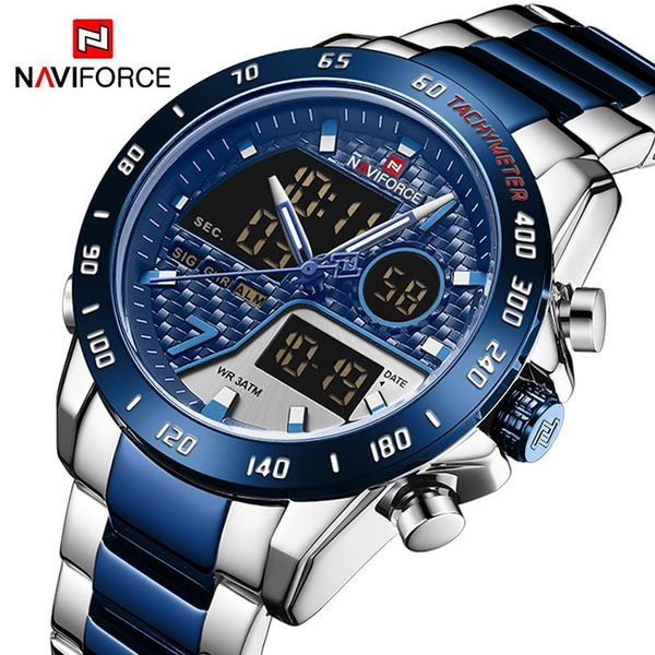 wristwatches brand naviforce luxury men's watches military led digital alarm sport wrist watch for men stainless steel waterproof clock, Slivery;brown
wristwatches brand naviforce luxury men's watches military led digital alarm sport wrist watch for men stainless steel waterproof clock, Slivery;brown