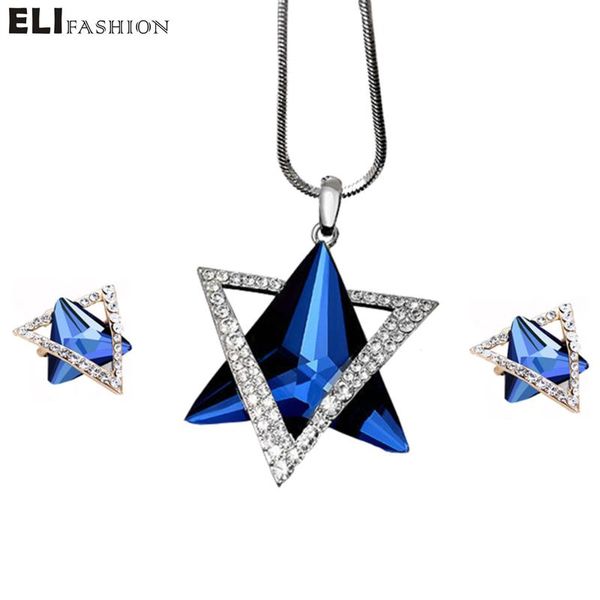 earrings & necklace elifashion fashion crystal matched triangle pendant long set female winter sweater chain all-match accessory, Silver
earrings & necklace elifashion fashion crystal matched triangle pendant long set female winter sweater chain all-match accessory, Silver