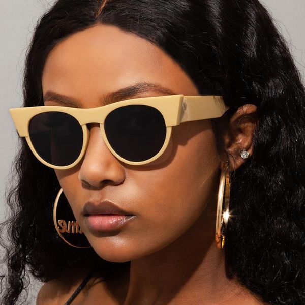 sunglasses fashion brand cat eye for women vintage round yellow blue gradient sun glasses men retro oversized uv400 eyewear, White;black
sunglasses fashion brand cat eye for women vintage round yellow blue gradient sun glasses men retro oversized uv400 eyewear, White;black