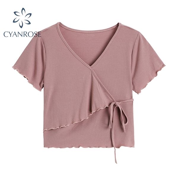 streetwear style women's v neck lace up short summer fashion slim sleeve causal t shirt soild female 210430, White
streetwear style women's v neck lace up short summer fashion slim sleeve causal t shirt soild female 210430, White