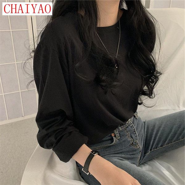 women's t-shirt long sleeve t-shirts women spring solid korean slim fashion vintage womens female all-match chic simple street wear tr, White
women's t-shirt long sleeve t-shirts women spring solid korean slim fashion vintage womens female all-match chic simple street wear tr, White