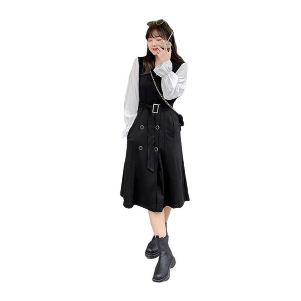 casual dresses women's autumn suit collar contrast stitching belt button dress plus size calf length 100 kg can be worn, Black;gray
casual dresses women's autumn suit collar contrast stitching belt button dress plus size calf length 100 kg can be worn, Black;gray