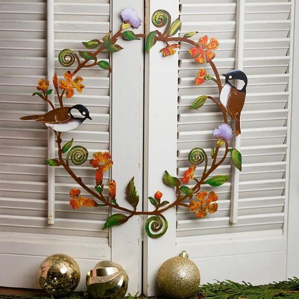 decorative flowers & wreaths chickadees wreath wall art metal birds innovative home garden decor for indoor outdoor js23
decorative flowers & wreaths chickadees wreath wall art metal birds innovative home garden decor for indoor outdoor js23