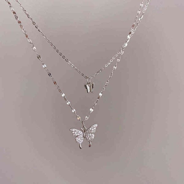 lism silver color flash crystal butterfly double necklace for women simple design elegant wedding jewelry gifts 
lism silver color flash crystal butterfly double necklace for women simple design elegant wedding jewelry gifts