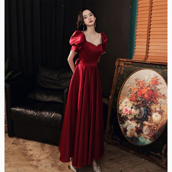 ethnic clothing v-neck beading satin bride wedding dress elegant puff sleeve tunic prom burgundy bow maxi gown female vestidos de fasta, Red
ethnic clothing v-neck beading satin bride wedding dress elegant puff sleeve tunic prom burgundy bow maxi gown female vestidos de fasta, Red
