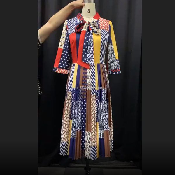 Casual Dresses Office Ladies Work Wear Bow Collar Print A-Line Color Block Dress Fit And Flare Pleated Summer Women Fashion OTFH, Black;gray
Casual Dresses Office Ladies Work Wear Bow Collar Print A-Line Color Block Dress Fit And Flare Pleated Summer Women Fashion OTFH, Black;gray