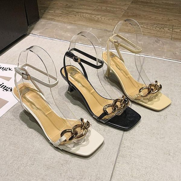 sandals 2021 metal chain shoes summer korean square head fish mouth ankle ring one word buckle stiletto heel heels women, Black
sandals 2021 metal chain shoes summer korean square head fish mouth ankle ring one word buckle stiletto heel heels women, Black