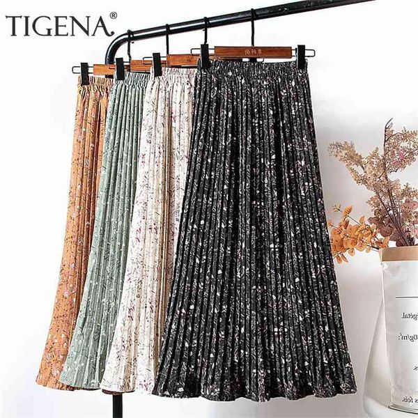 tigena floral print long pleated chiffon skirt women fashion spring summer korean casual high waist skirt female with lined 210412, Black
tigena floral print long pleated chiffon skirt women fashion spring summer korean casual high waist skirt female with lined 210412, Black